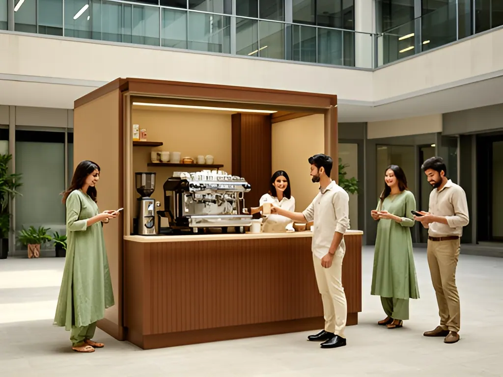 Coffee kiosk: café in India