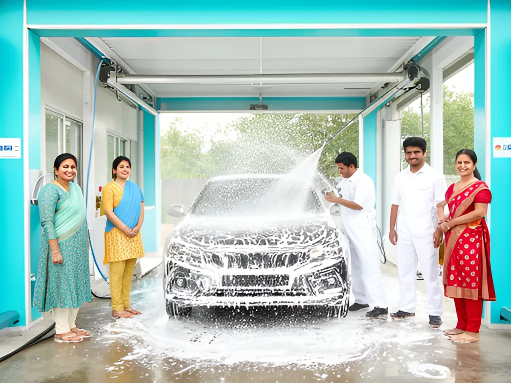 Manual single bay: car wash in India