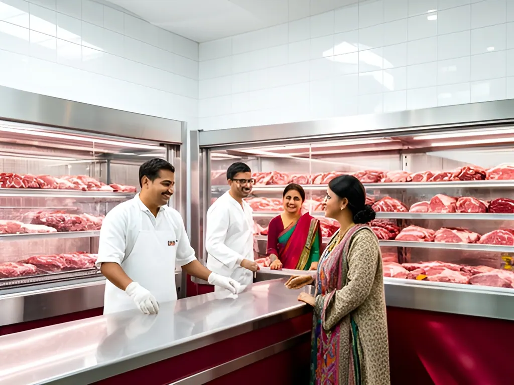 Chilled multi-meat shop: chicken shop in India