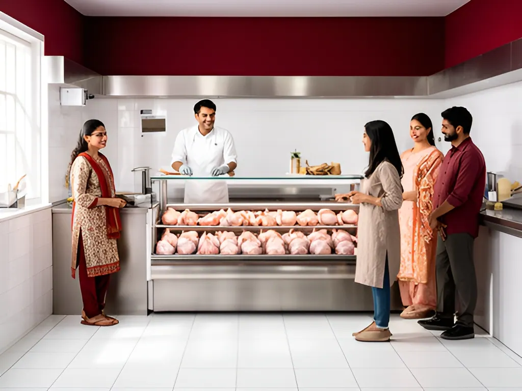 Small chicken shop: chicken shop in India