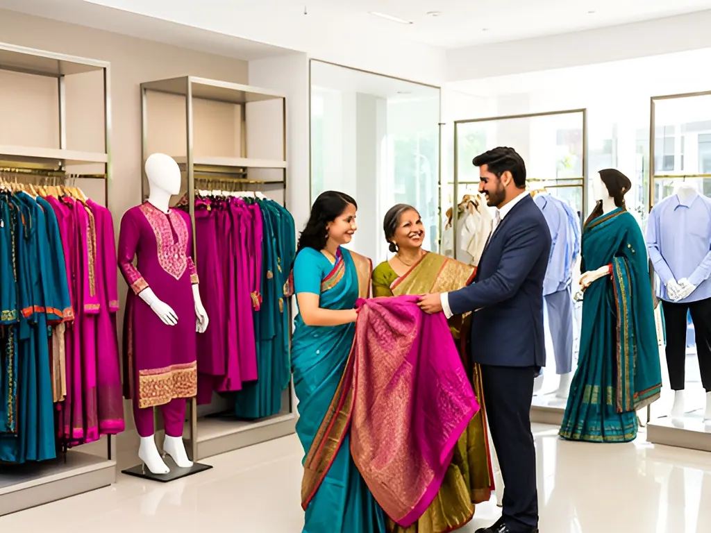 Mid showroom (500–900 sq ft): clothing store in India