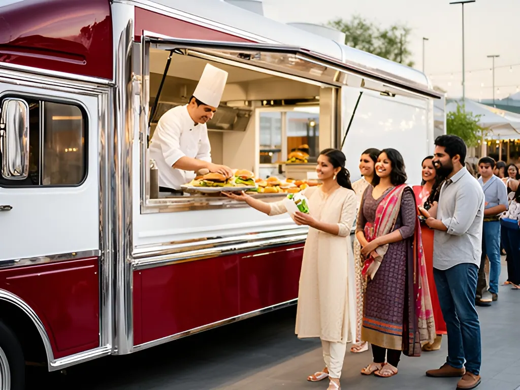 Premium 407-class truck: food truck business in India