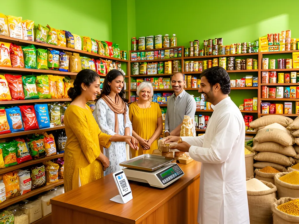 Mid-size store (500 sq ft): kirana store in India