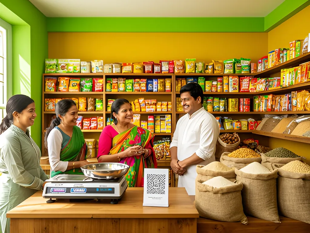 Small kirana (200 sq ft): kirana store in India