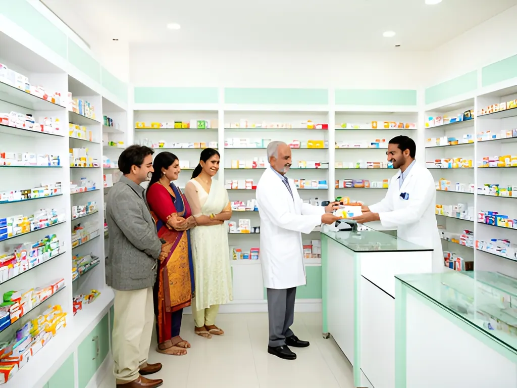 Larger store: medical store in India