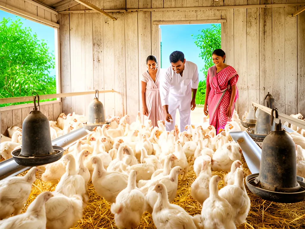 Small shed, 1,000 birds: poultry farm in India