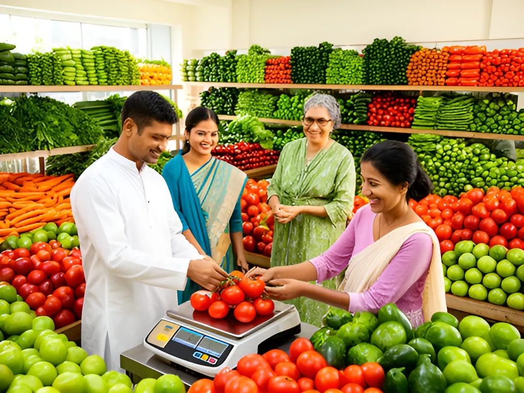 Large F&V store (400–1,000 sq ft): vegetable shop in India